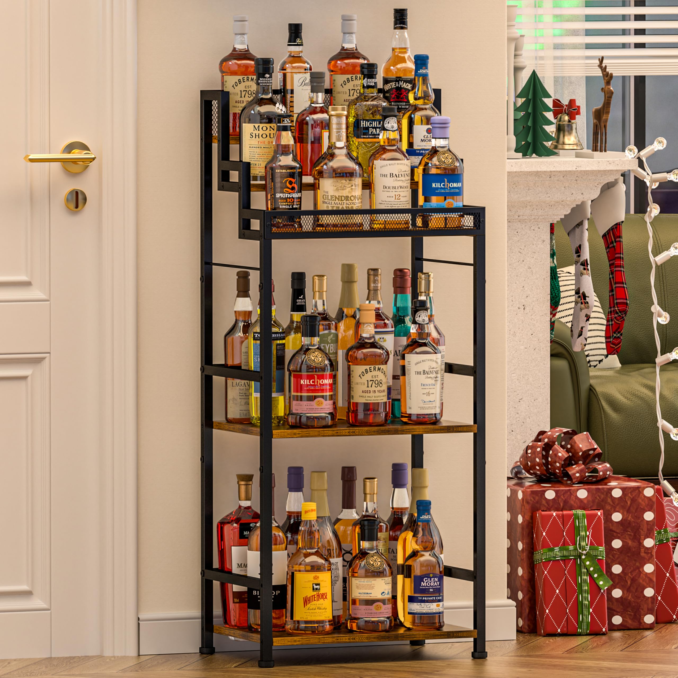 Amazon.com: 5-Tier Trapezoidal Liquor Cabinet Bar for Home